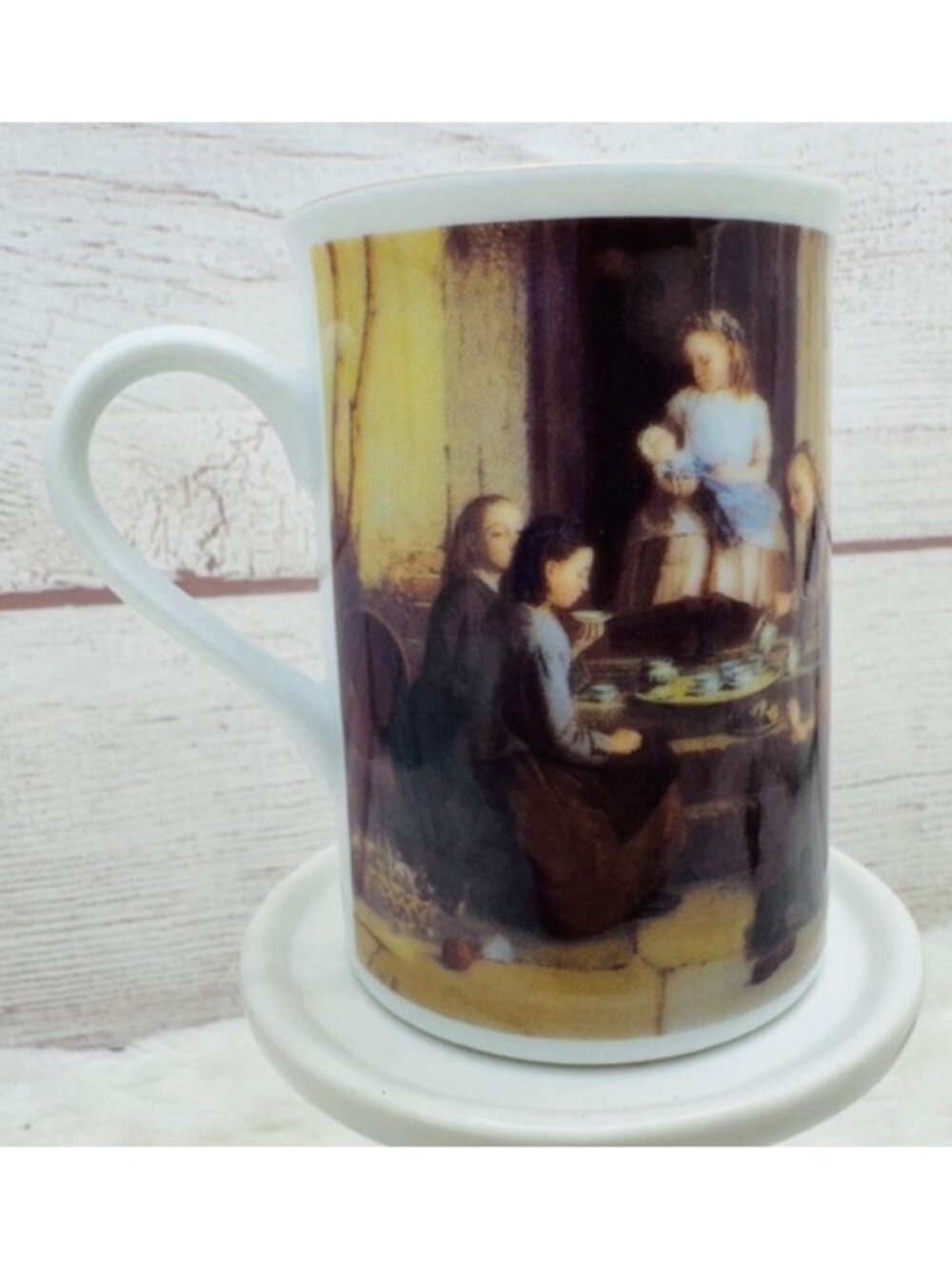 Victorian Greeting Mug 1898 The Cup That Refreshes Baby Just Born 10oz Rare C58